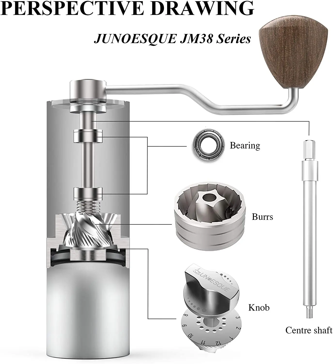 Miglior Macinacaffè Portatile Manuale Manuale Macinacaffè Regolabile In Alluminio In Acciaio Inossidabile Macchina Per Caffè Fagioli Utensili Da Cucina