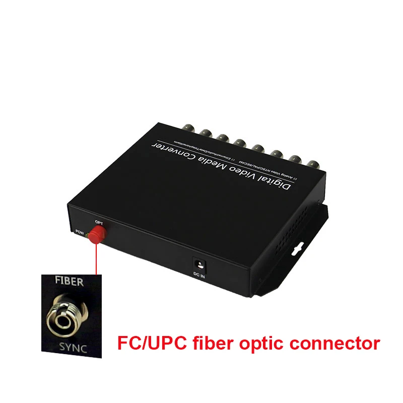 8-канальный аналоговый преобразователь BNC видео в оптоволоконный цена приемник