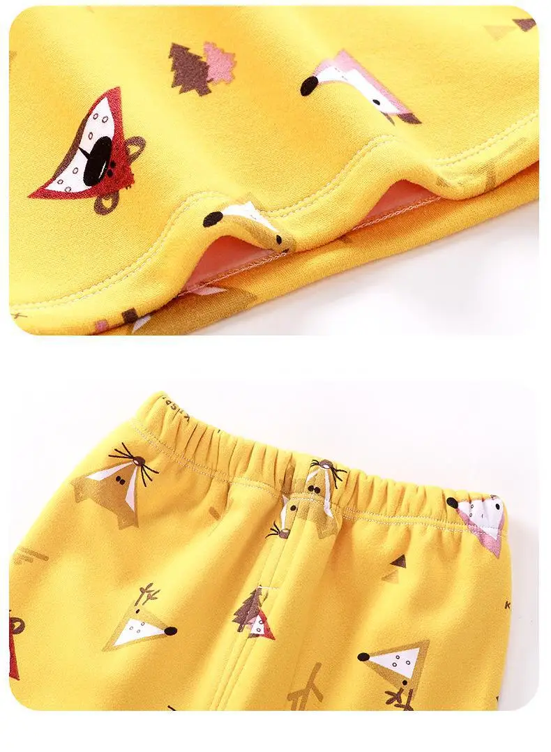 Детский зимний комплект термобелья новый продукт бархатная одежда с рисунком