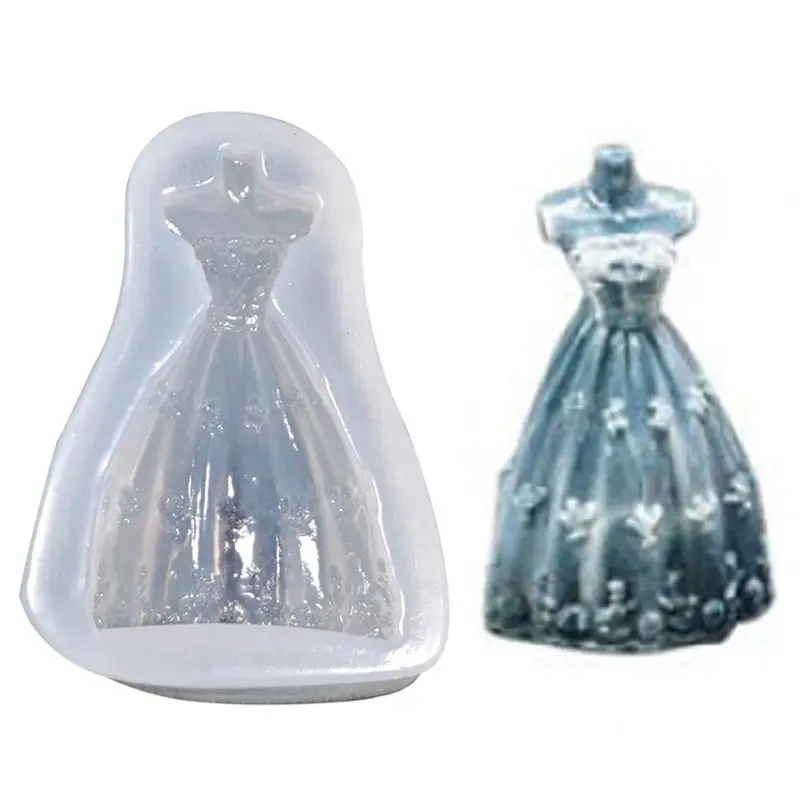 

Handmade Wedding Dress DIY Epoxy Resin Mold Princess Skirt Resin Pendant Mold Ea