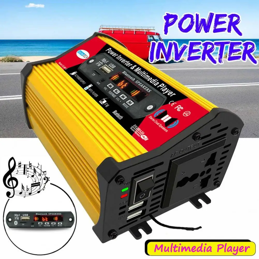 

Portable Premium 12V to 220V 50Hz Bluetooth MP3 Converter Adapter for Vehicle