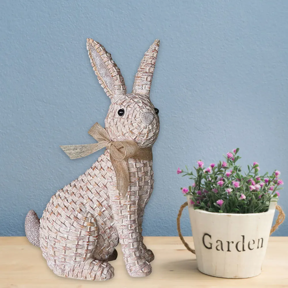 

Easter Faceless Doll Easter Plush Dwarf Imitation Woven Rabbit Easter Decorations Plush Dwarf Home Desk Ornaments