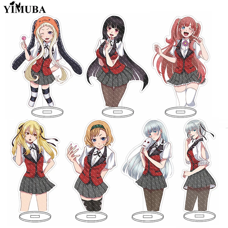 

Коллекция искусственных моделей аниме Kakegurui, модель Jabami Yumeko Meari Saotome Yomoduki Runa, стоячий держатель, настольное украшение