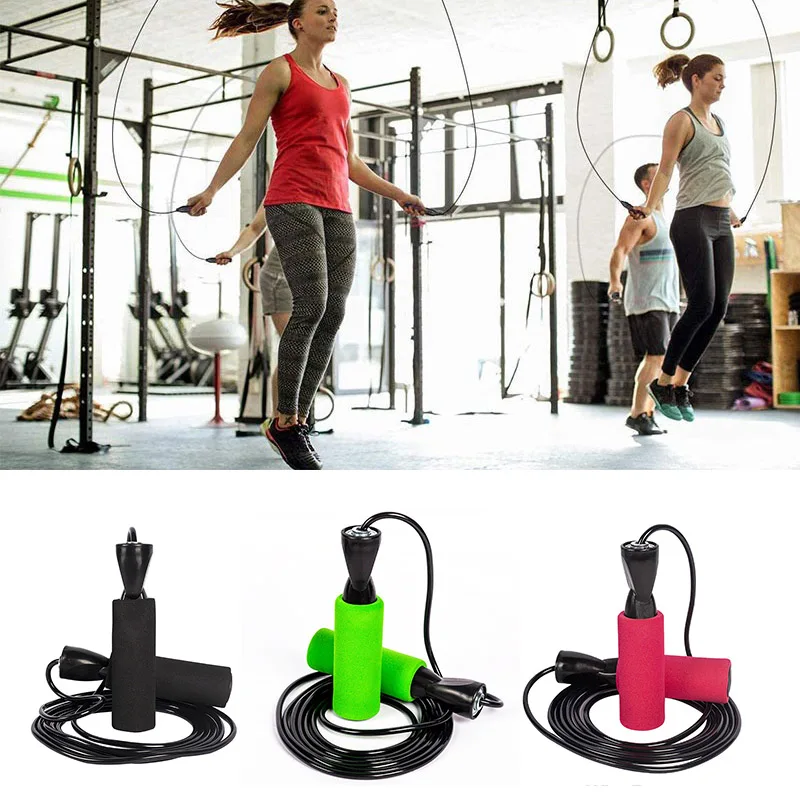 

Skipping Rope Exercise Fitness Equipment Training Gym Speed Workout Outdoor Home Gear PVC Wire Body Building Jump Rope