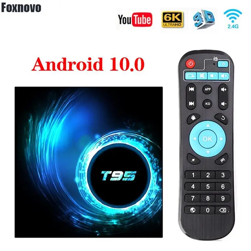 ТВ приставка 2020 T95 Android 10 4 ГБ 32 64 Гб Allwinner H616 четырехъядерный 1080P H.265 4K 0