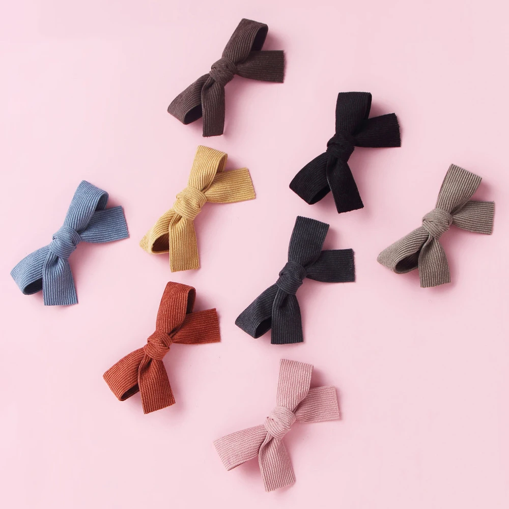 4 шт./лот детские заколки с бантом для маленьких девочек однотонная заколка волос