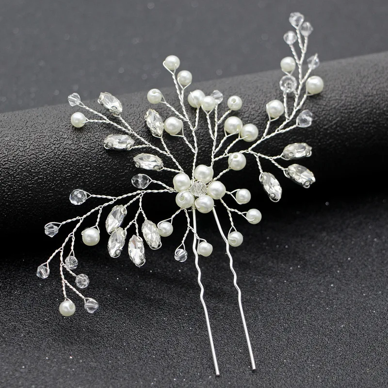 

Real Sale Coroa Tiara De Noiva Catch Drill U-shaped Barrette Pin Bride Headdress Hair Hairpin Wedding Accessories Tiara