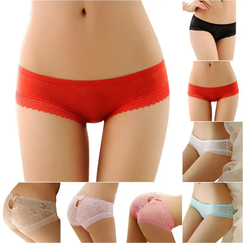

Womens Ladies Sexy Lace Sheer Knickers Lingerie Panties Briefs Underwear