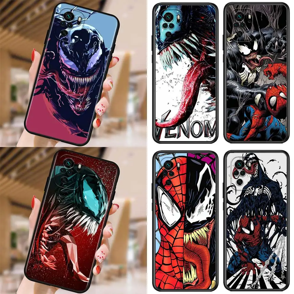 

Marvel Avengers Hero Venom for Xiaomi Redmi Note 10 10S 9 9T 9S 9Pro Max 8T 8Pro 8 7 6 5 Pro 4X Silicone Soft Black Phone Case