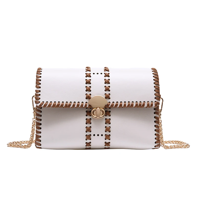 

AXUKES Women's bag 2020 new fashion simple square bag high sense chain shoulder bag luxury designer wild crossbody bag