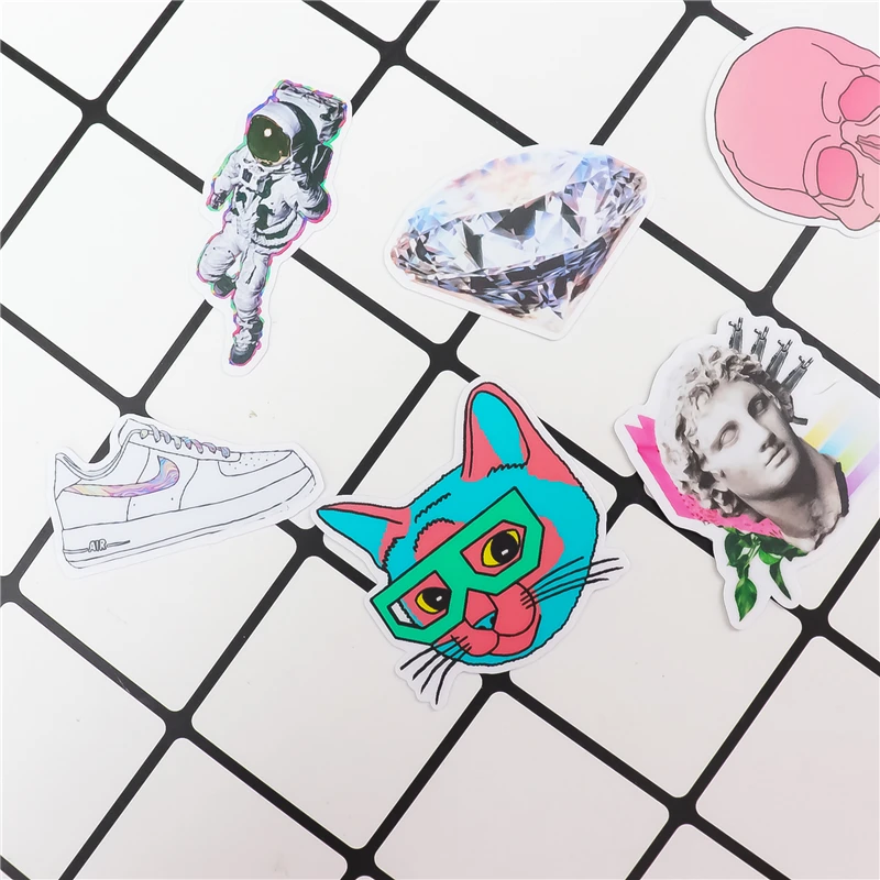 Наклейки 37 шт. наклейки с милыми рисунками аниме граффити панк водонепроницаемая