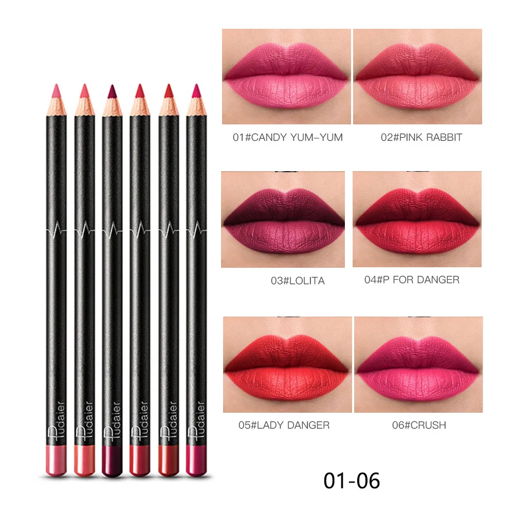 Бренд Pudaier водостойкая матовая помада карандаш подводка для губ контур макияжа