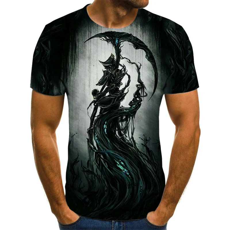 

Summer Streetwear T-shirt 3D Printed Men's T-shirt Summer Fashion Casual T-shirt Horror TV Series "The Walking Dead" Top Tee