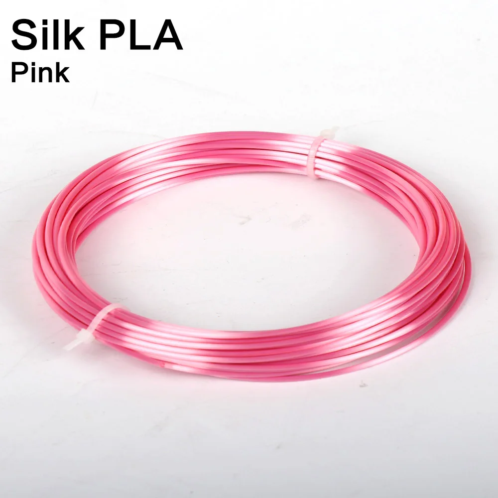 SILK-Pink Noulei 3d Ручка 10 метров блестящая PLA 1,75 мм 3d принтер нить шелковая текстура на ощупь материалы для печати 3 ручки нити - Цвет: SILK-Pink