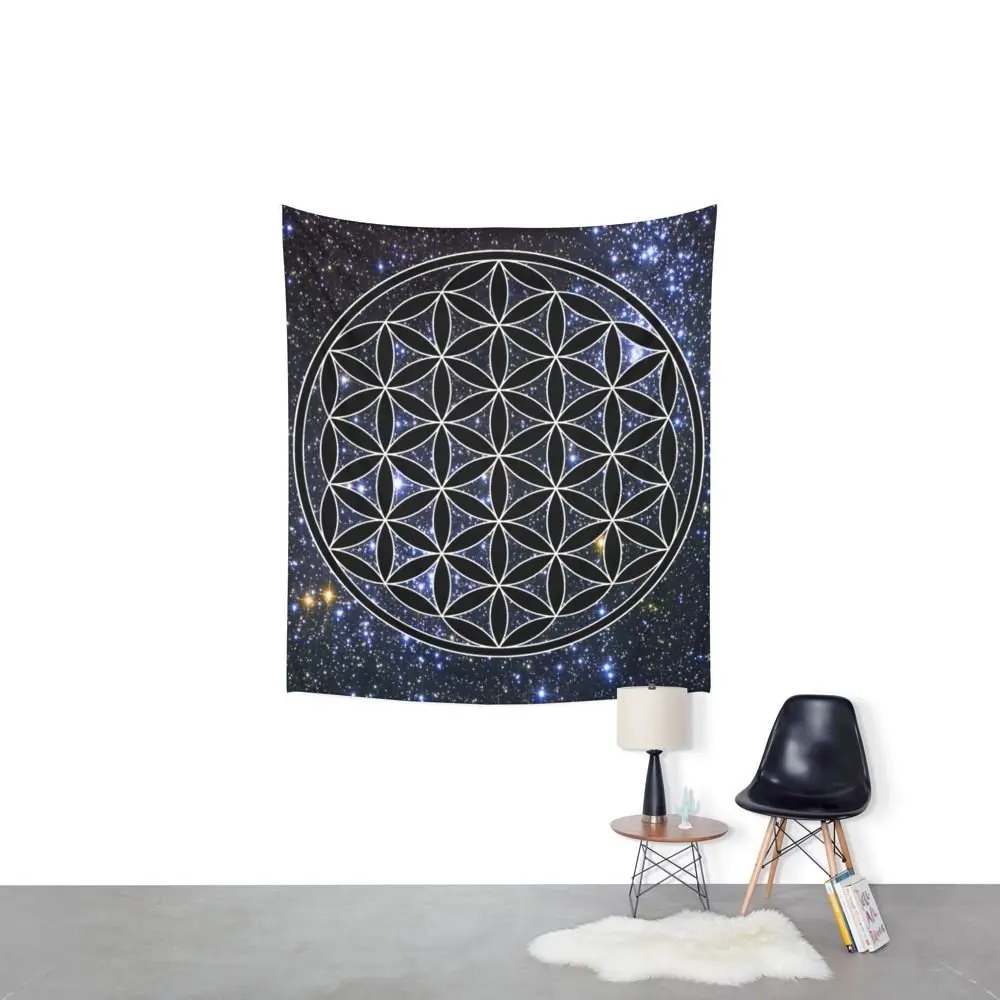 

Flower Of Life In The Space Tapestry Wall Hanging Tapestry Wall Carpet Psychedelic Tapiz Witchcraft Wall Art Decor Cloth
