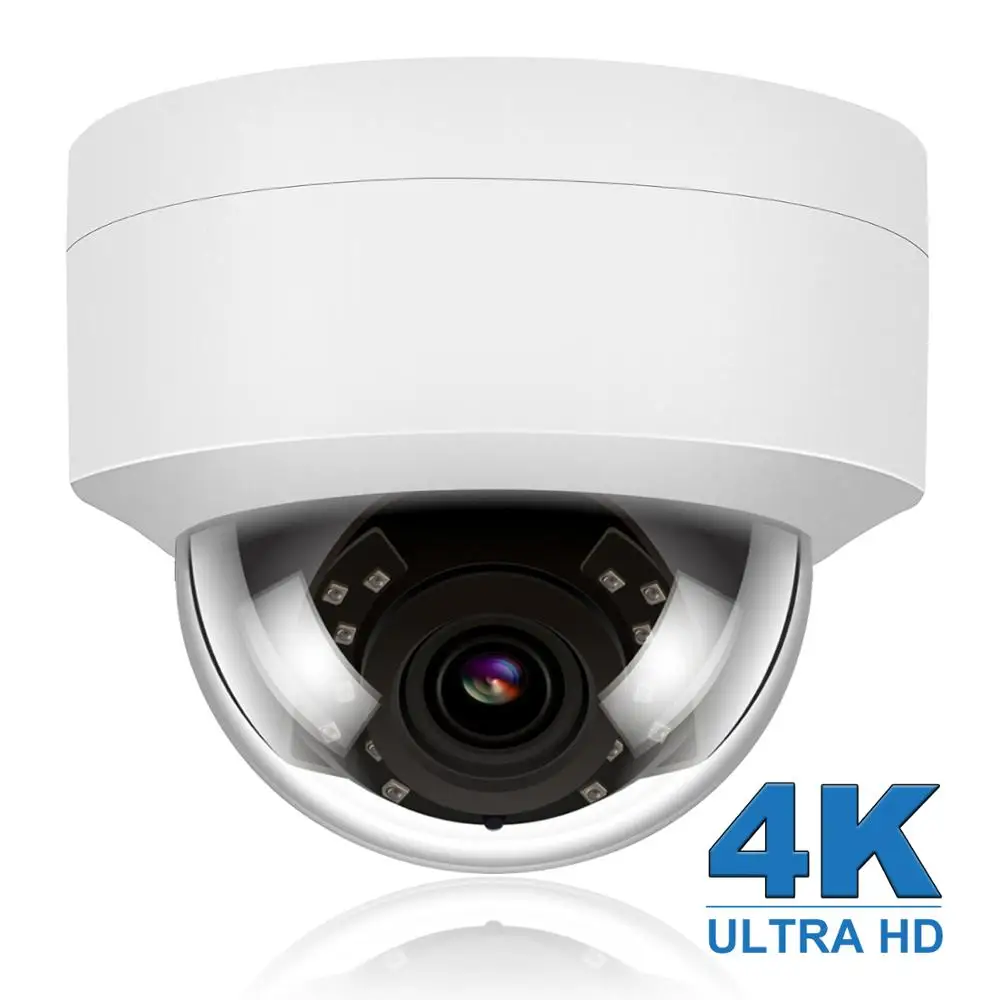 Hikvision совместимая 4K 8MP купольная наружная камера безопасности POE H.265 Встроенный слот для sd-карты CCTV ip-камера ONVIF IR 30 м