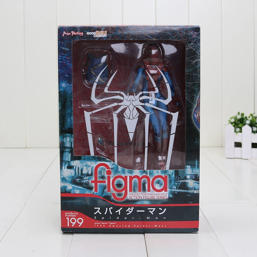 Человек-паук Figma 199 Мстители Удивительный Человек-паук диван фигурка супергероя Капитан Америка модель Тора игрушки - Цвет: Spiderman in box