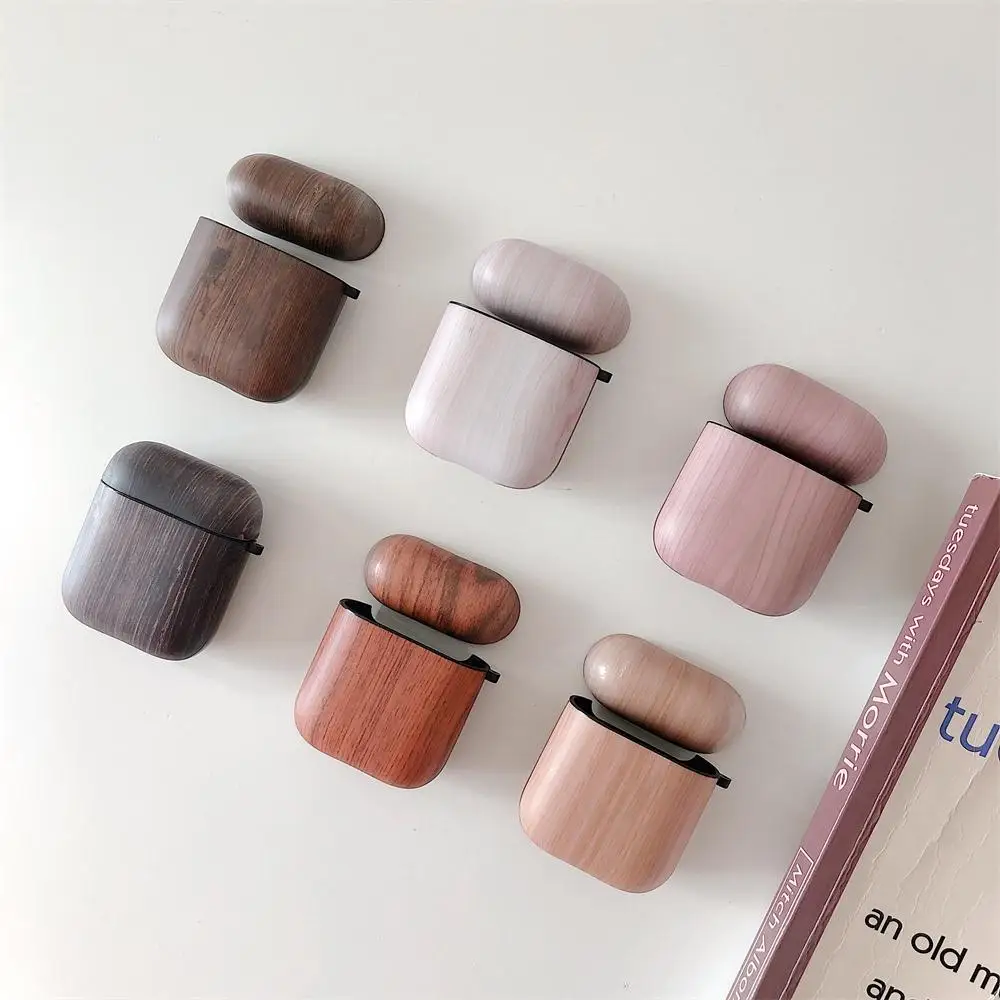 Чехол для Apple Airpods Bluetooth наушники защитный чехол наушников 1/2 IMD под дерево простой