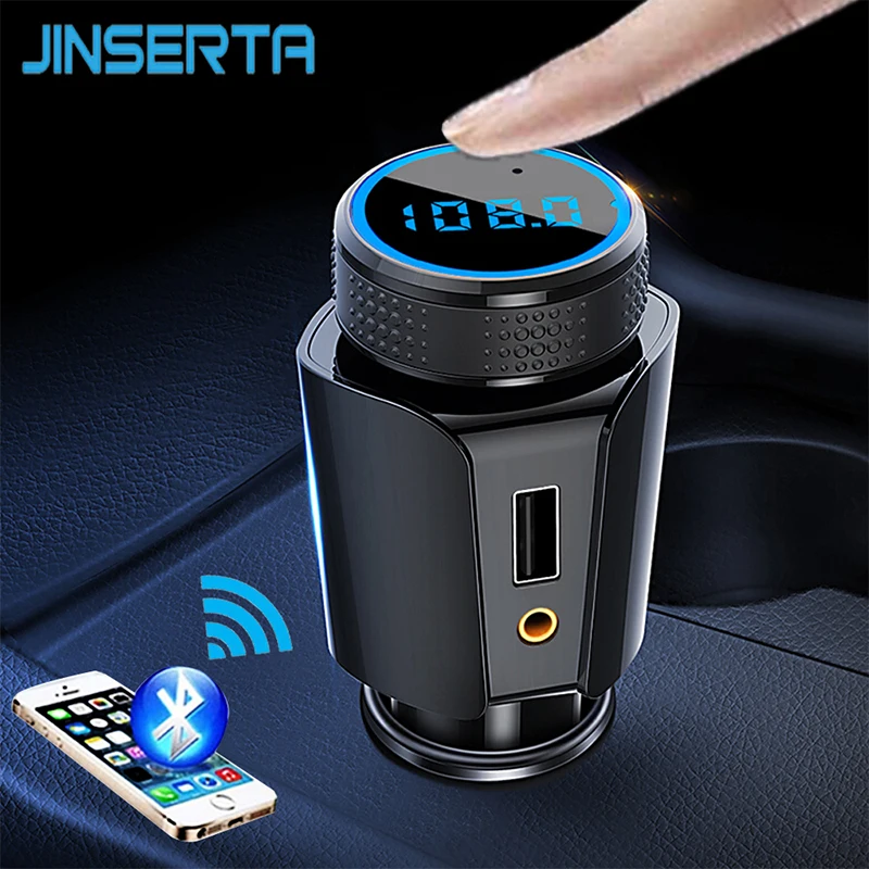 Автомобильный беспроводной FM-модулятор JINSERTA Bluetooth 5 0 AUX аудио TF USB | Автомобили и