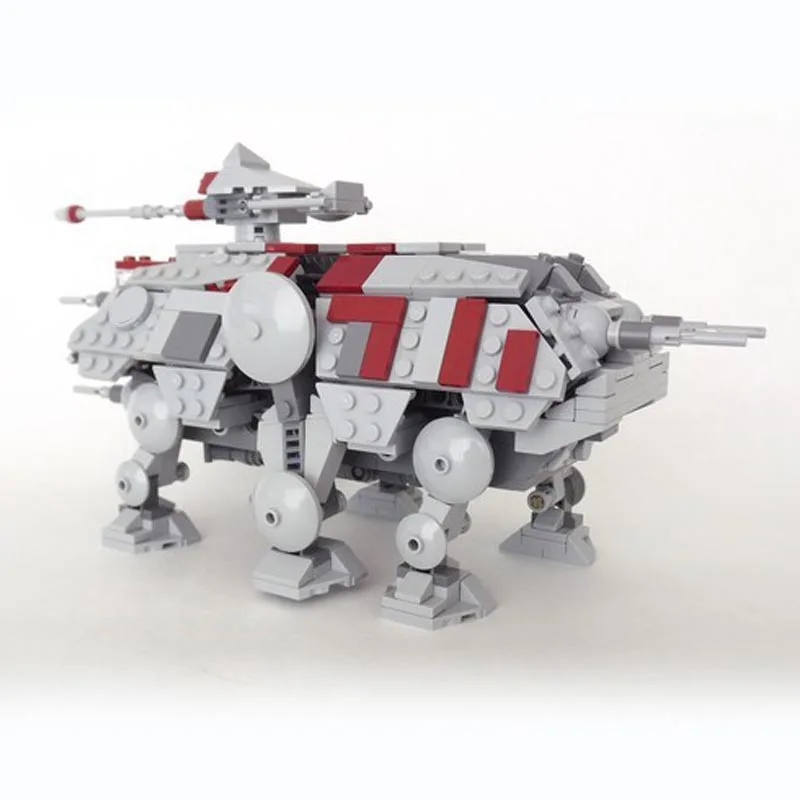 Сборная модель из кубиков космос военный корабль WarsWalking AT-TE для самостоятельной