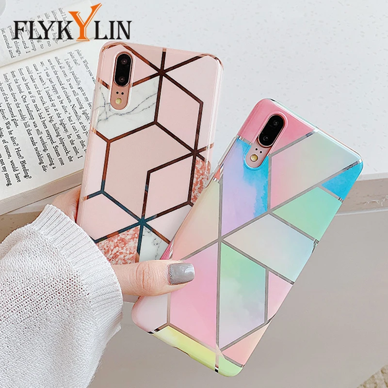 FLYKYLIN мраморный чехол для Huawei P30 Pro P20 Lite задняя крышка Mate 20 Мягкий ТПУ силиконовый с