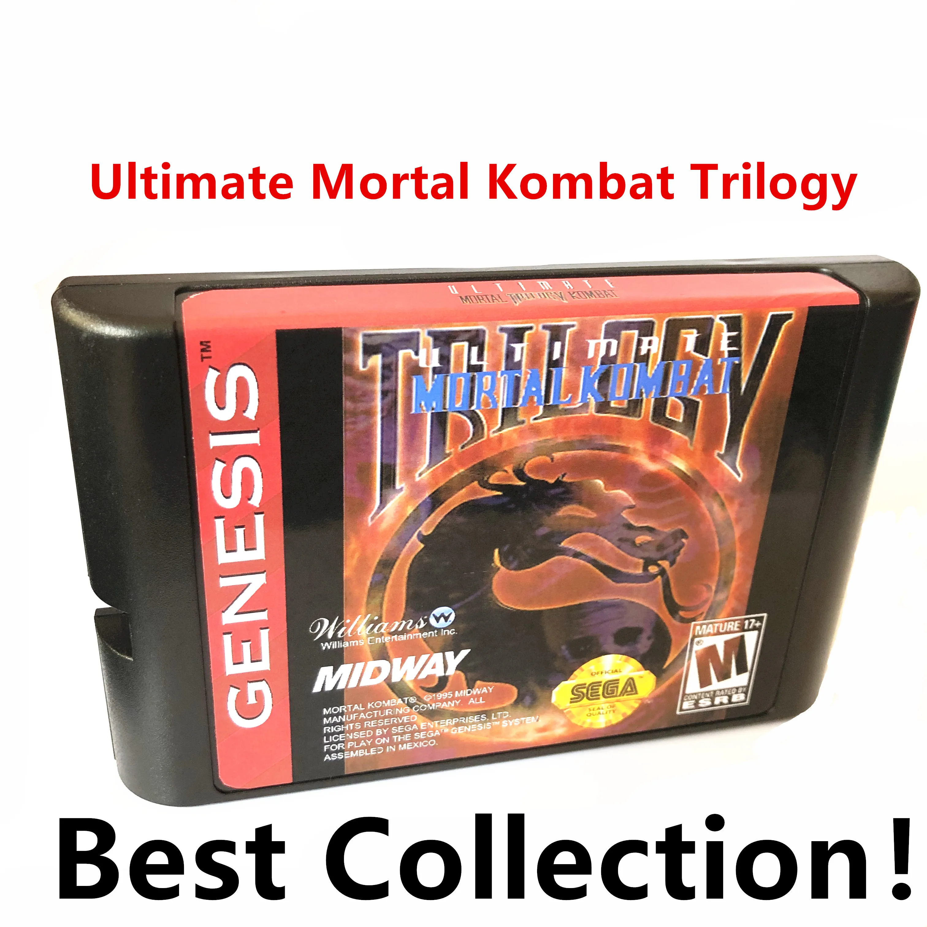 Ultimate Mortal Kombat Трилогия только для SEGA GENESIS Mega Drive 16 бит игровой картридж NTSC консоли