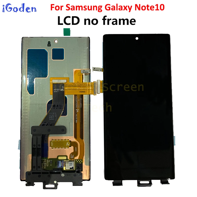 ЖК дисплей с рамкой для Samsung Galaxy Note 10 сенсорный экран дигитайзером в сборе note10 Lcd