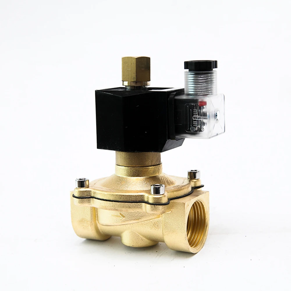 Нормально открытый латунный Электрический водяной клапан 1/4 дюйма 1/2 3/4 1 дюйм 2 В