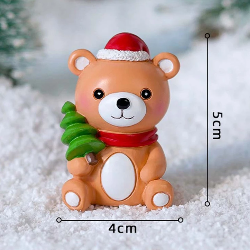 

Christmas Decoration Ornaments Creative Xmas Tree Resin Doll Scene Layout Props Q6PD