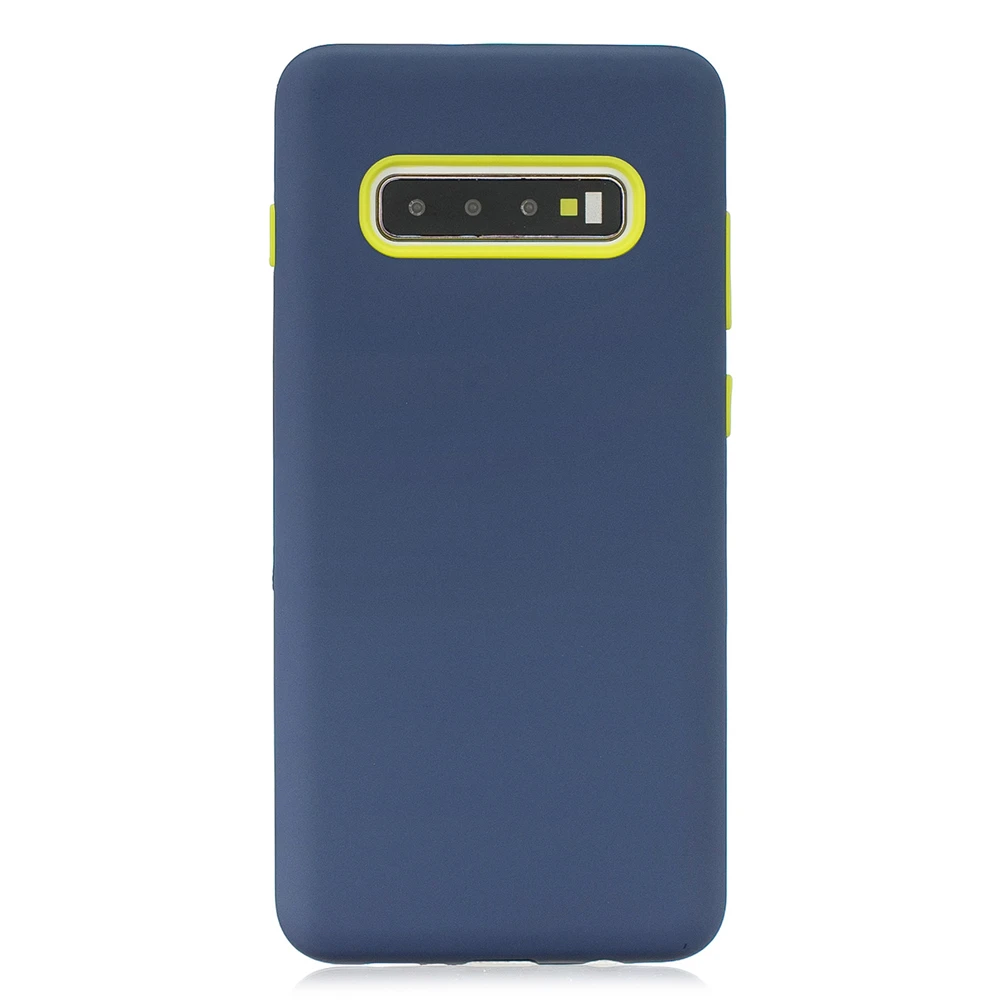 For Samsung Galaxy S10 Case Silicone + PC Slim Fit Dual Layer Phone Back 3 in 1 Anti-Scratch Shockproof Protective Shell |