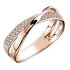 Женское Обручальное кольцо X-образной формы, изысканное ювелирное изделие с бриллиантами, свадебные модные украшения, 2021