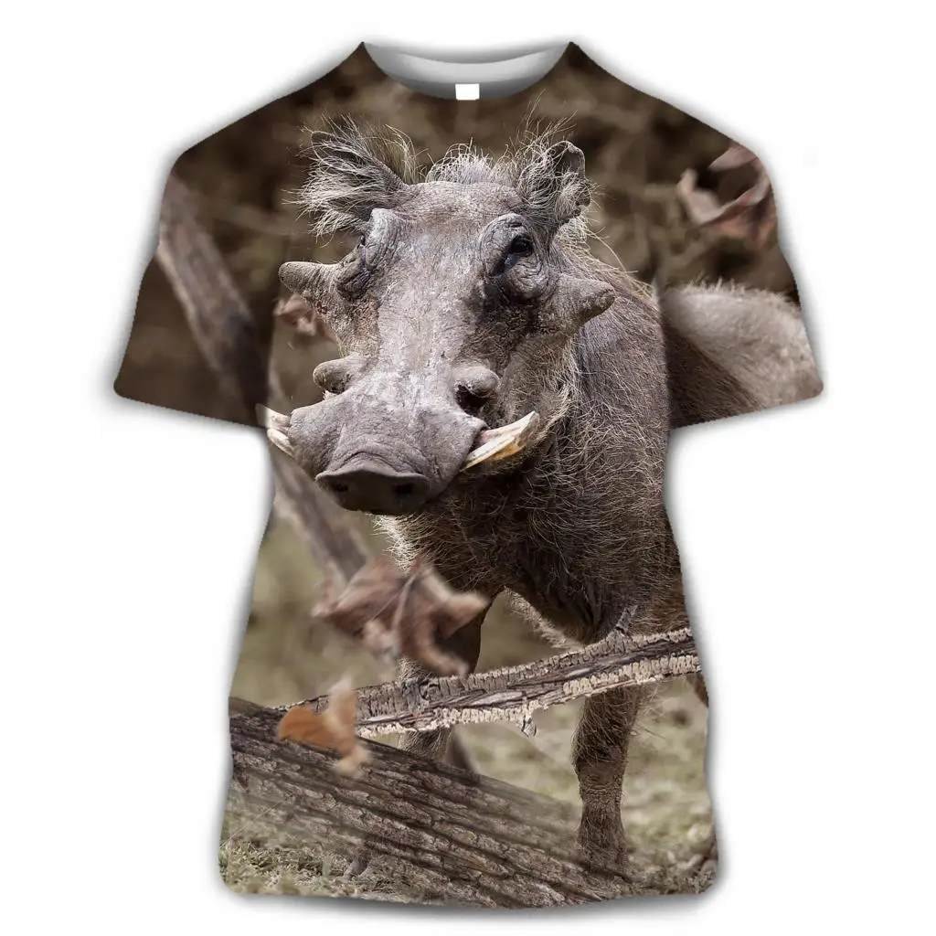 

Animal Picture T-Shirt Summer Short Sleeve Crew Neck Temperament Bird Hip Hop Loose Leisure Real Scene