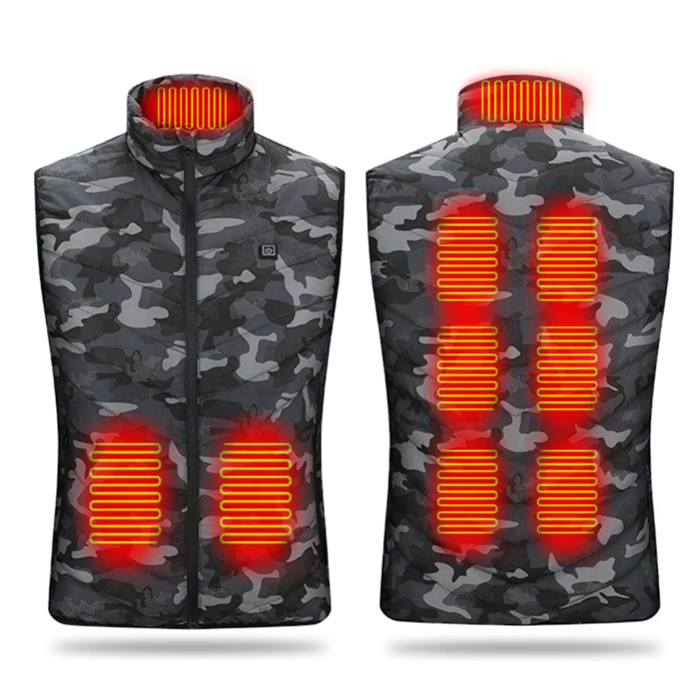 Камуфляжный зимний жилет с подогревом теплая удобная и дышащая умная одежда без