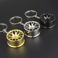fast and furious 8 key chains high quality metal 3d car hub keychain car wheel rim metal pendant keychain