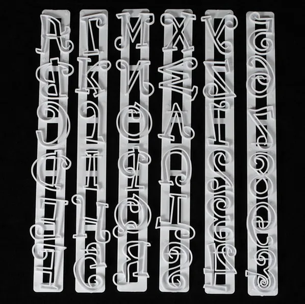 6 шт./компл. формы для кружева с буквами алфавита края пластиковый трафарет