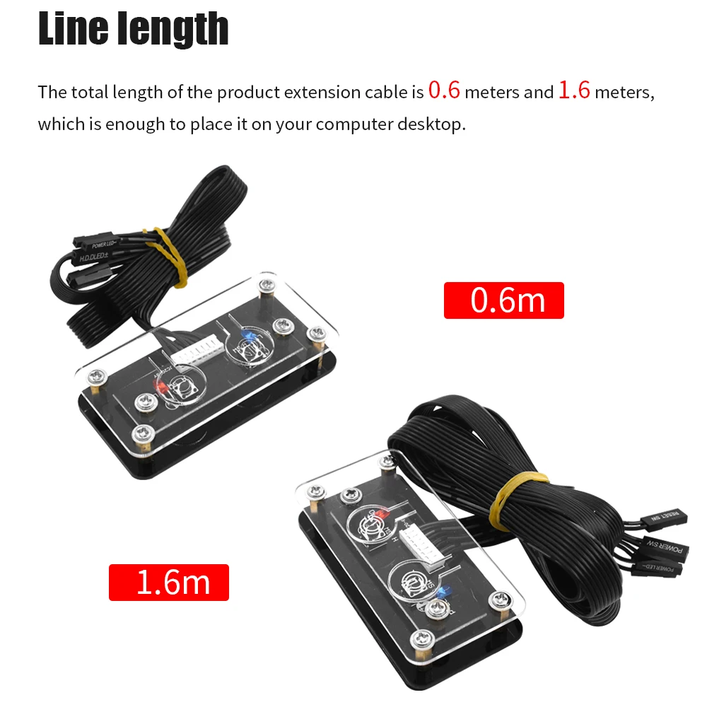 TISHRIC кнопки переключения питания для настольного ПК внешний удлинитель кабели SW |