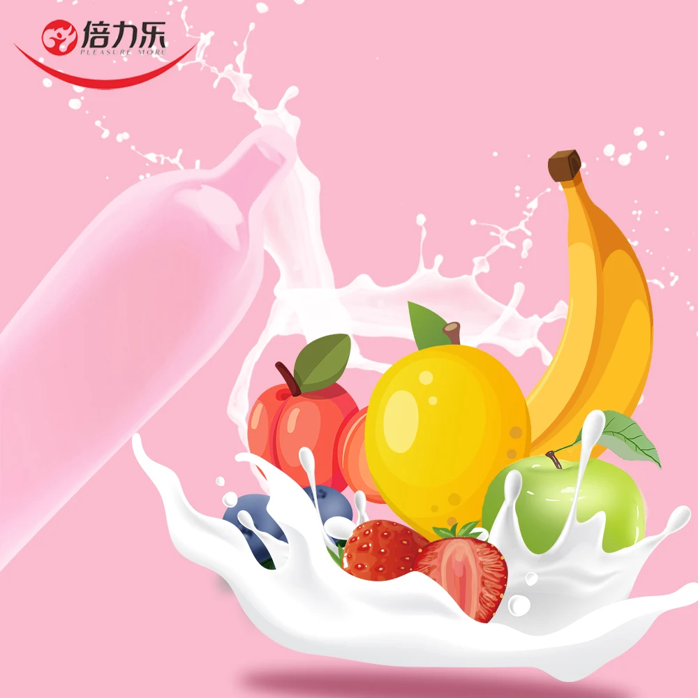 

Beilile 10Pcs Strawberry Banana Fruit Flavor Condoms for Men Penis Sleeve Ultra Thin Sex Condom Sex Products Intimate Goods