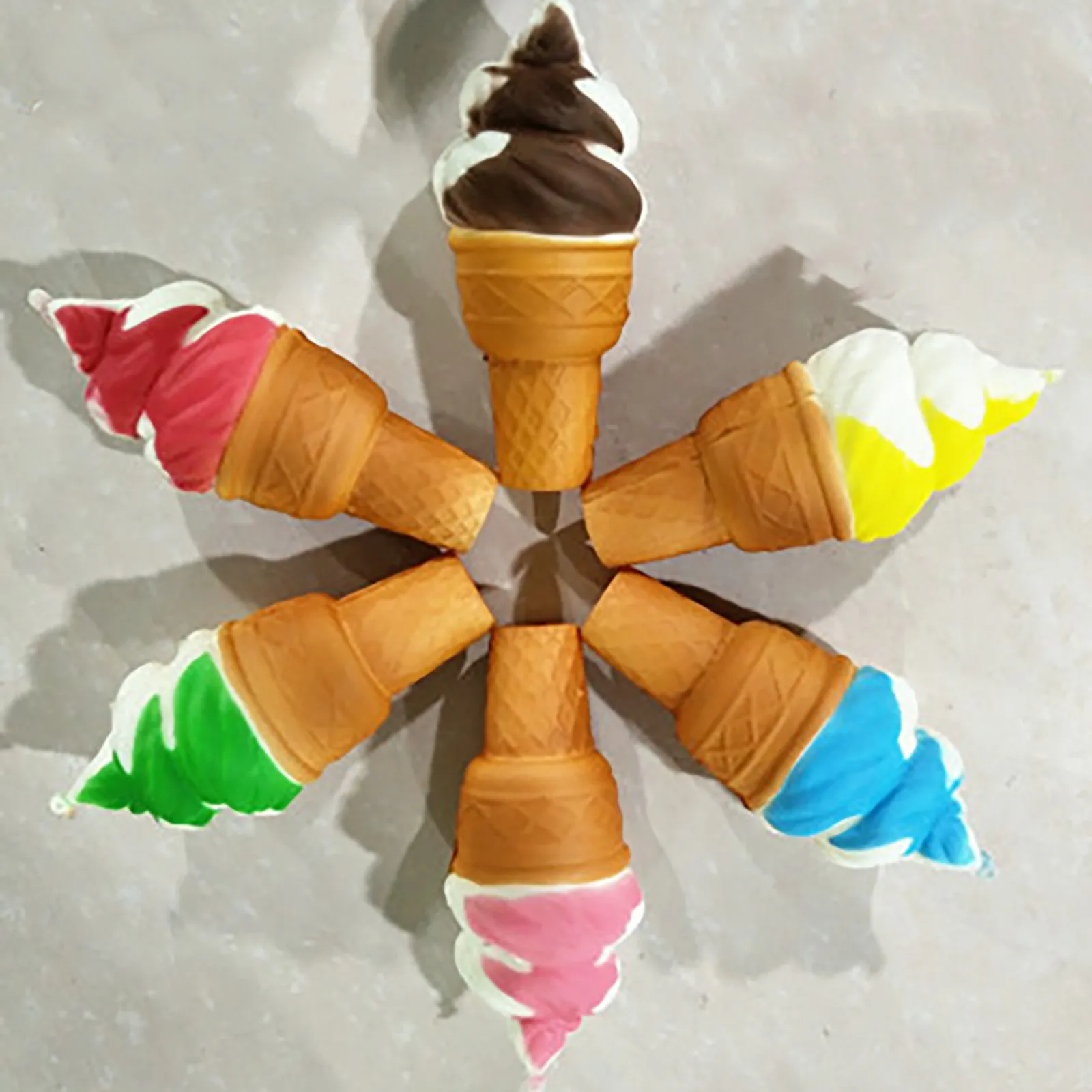 

2pc Exquisite Fun Ice Cream Scented Charm Slow Rising Simulation Kid Toy Cream Scented Decompression Cure Toy