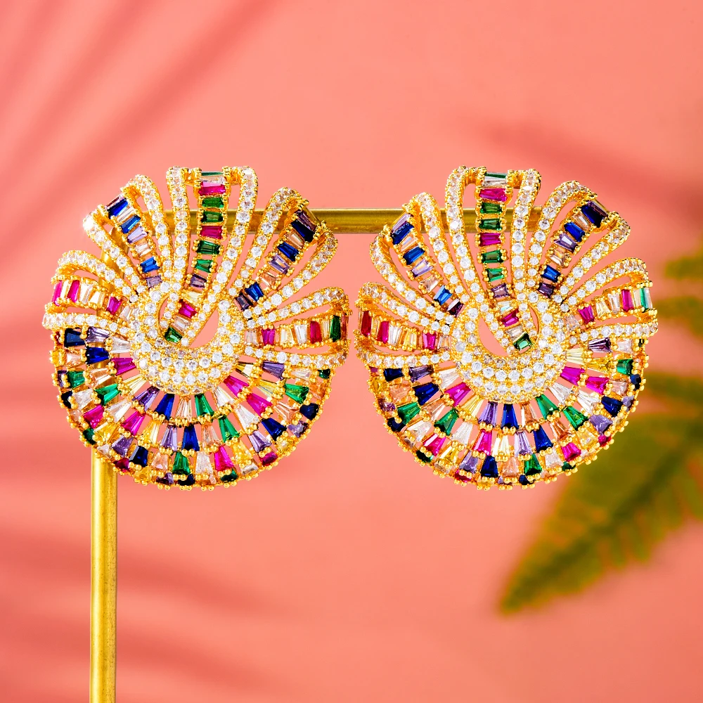 

Женские полые серьги Siscathyy, круглые серьги-гвоздики с микро-инкрустацией из фианита, Трендовый цвет, 2022