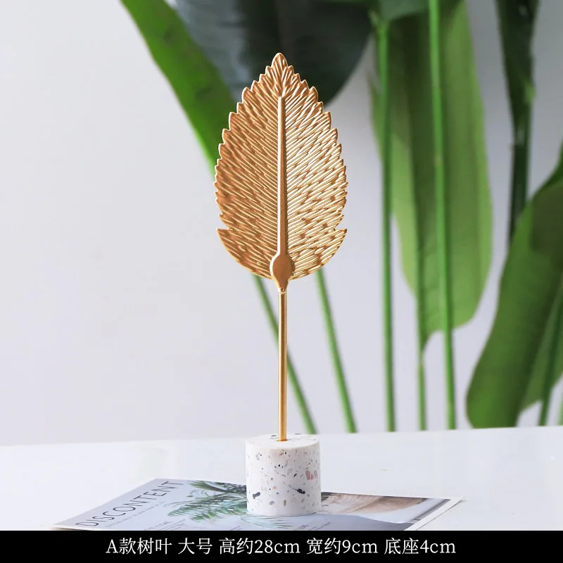 

Living Room Leaf Iron Art Small Decoration Creative Desktop Wine Cabinet Home Decoration Holiday Decoration Gift Home Decore