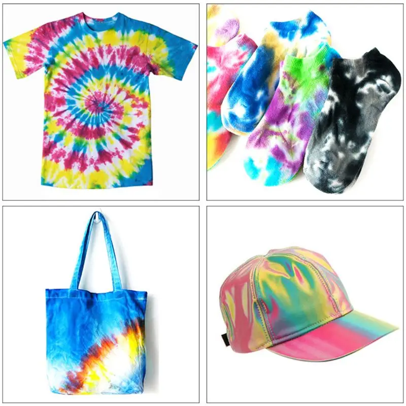 

DIY Tie Dye Kit Kids Tie Dye Art Set One-Step Adults Fabrics Dye Paints Supplies F3MF