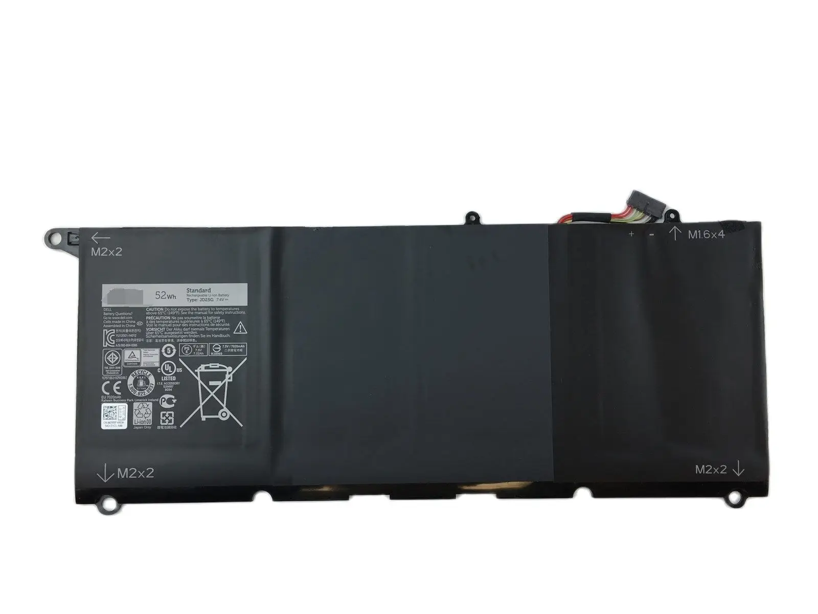 

Original New 90V7W PW23Y JHXPY JD25G Laptop Battery For Dell XPS 13 9360 XPS13 9350 13D-9343 P54G 0N7T6 5K9CP RWT1R 0DRRP