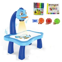 2022 updated projector painting toys 3 in 1 puzzle projection painted cartoon children early learning desk gift toy