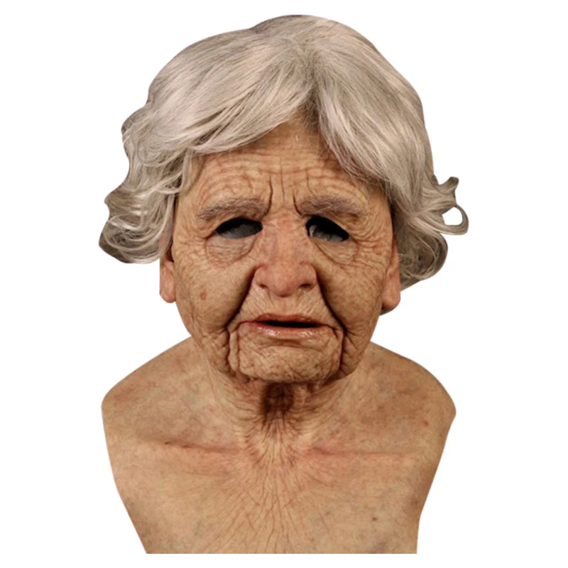 

Another Me-Delicate Old Woman Halloween Silicone Heagear Masquerade Party HB88