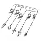 Браслеты-цепочки Kurapika для взрослых и детей, классные кольца на пять пальцев для косплея охотника, кольца на все пять пальцев, модные ювелирные изделия