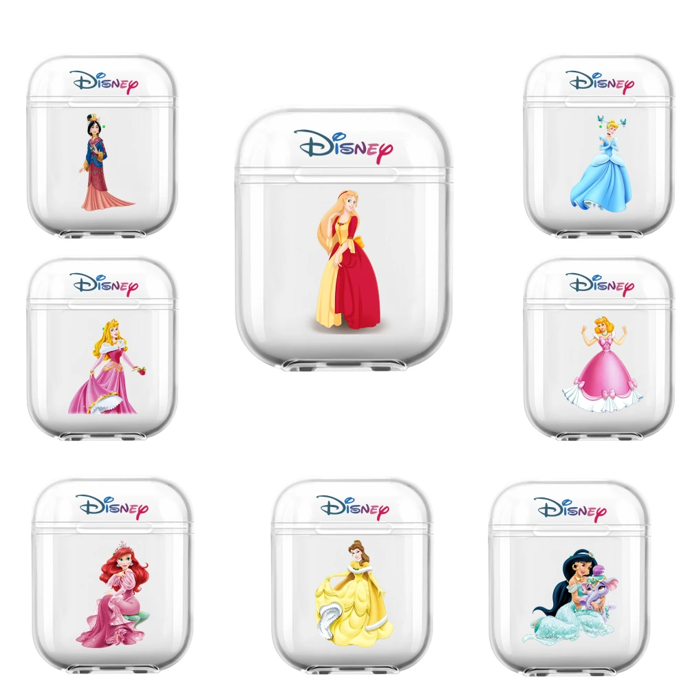 

Прозрачный чехол с мультяшным рисунком для беспроводного Bluetooth Apple Airpds1 2 модный мультяшный чехол с принцессой Диснея