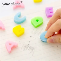 6pcsbag cute alphabet eraser learning stationery supplies elementary school drawing eraser for kid gift school office supplies