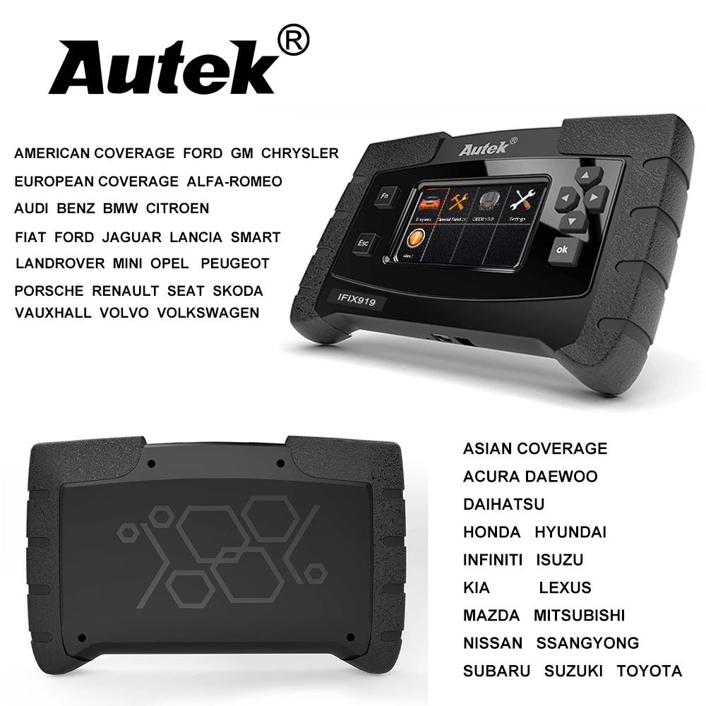 Автомобильный диагностический инструмент Autek IFIX919 OBD2 сканер с поддержкой ABS EPB