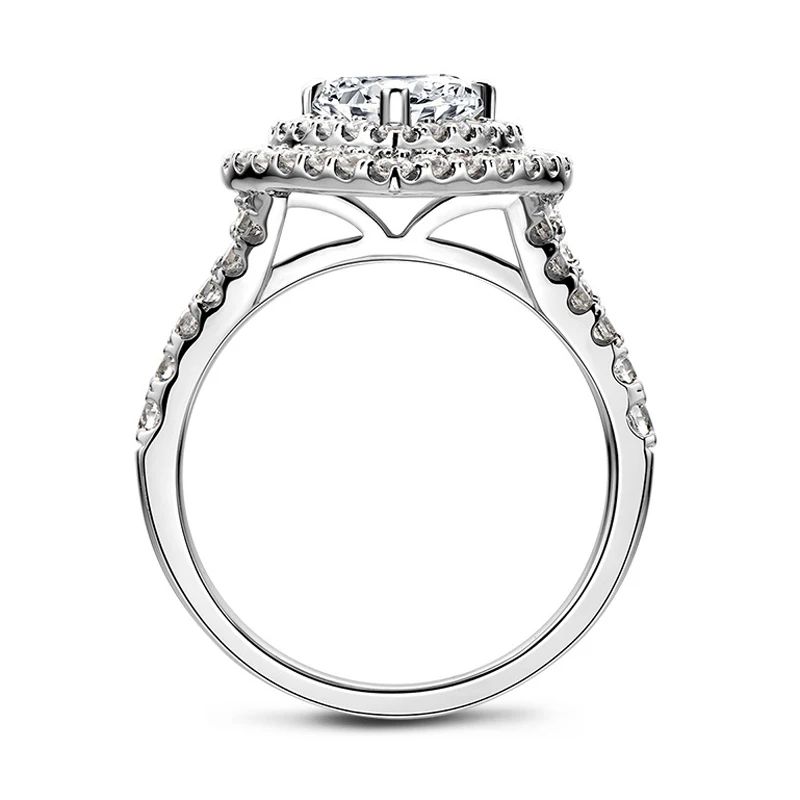 

Knobspin 100% 925 Sterling Silver Water Drop Cut Engagement Rings For Women High Carbon Diamond Party Fine Jewelry Gift