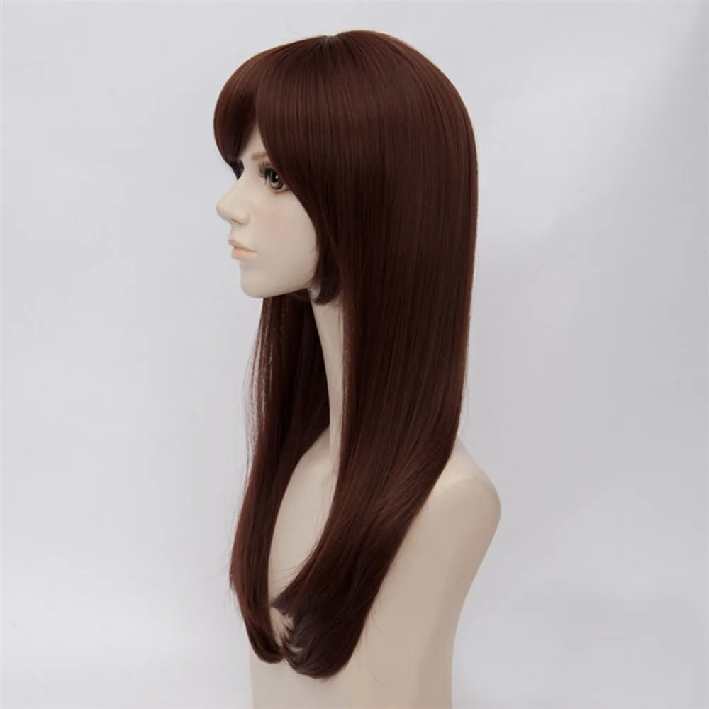 Игровой парик Ms. 65 см VEVEFHAUNG OW DVA D. Коричневый костюм ва Copslay Hana song wig ролевая игра |